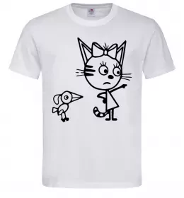 Мужская футболка Три кота Белый фото