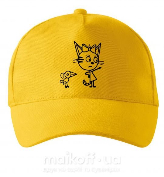 Кепка Три кота Солнечно желтый фото