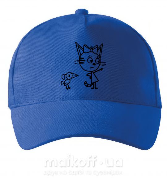 Кепка Три кота Ярко-синий фото