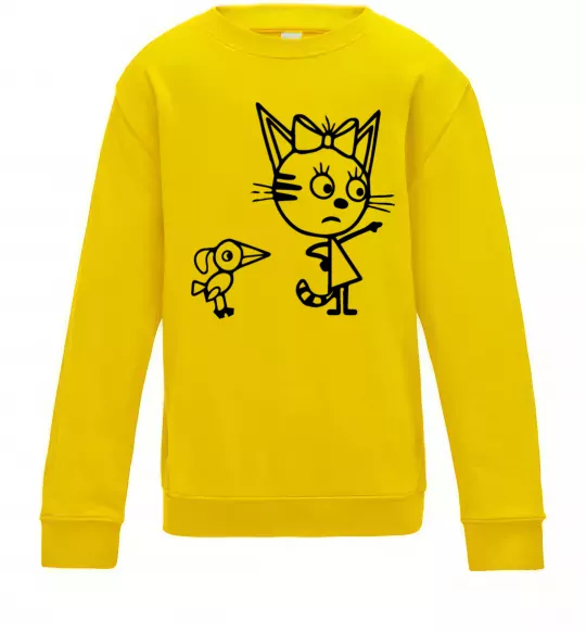 Дитячий світшот Три кота Сонячно жовтий фото