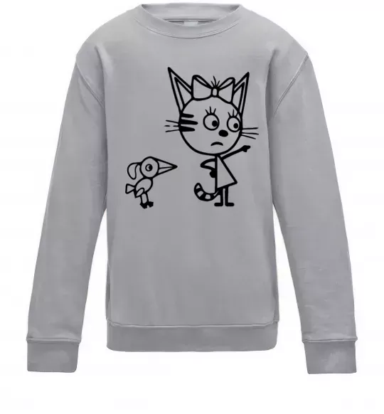 Дитячий світшот Три кота Сірий меланж фото