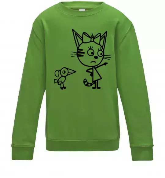 Дитячий світшот Три кота Лаймовий фото