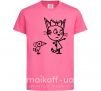 Детская футболка Три кота Ярко-розовый фото