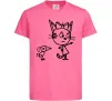 Дитяча футболка Три кота Яскраво-рожевий Дитяча футболка Три кота Яскраво-рожевий фото