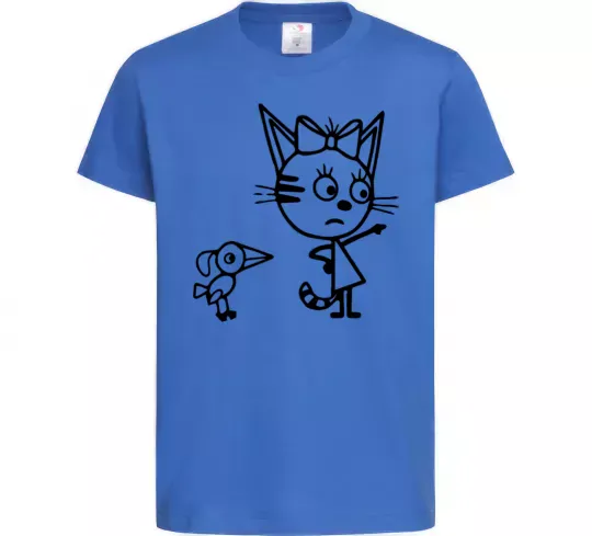 Дитяча футболка Три кота Яскраво-синій фото