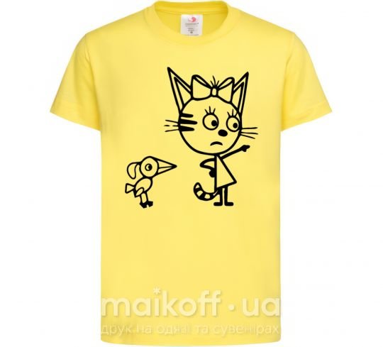 Дитяча футболка Три кота Лимонний фото