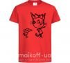 Детская футболка Три кота Красный фото