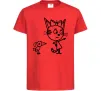 Дитяча футболка Три кота Червоний Дитяча футболка Три кота Червоний фото
