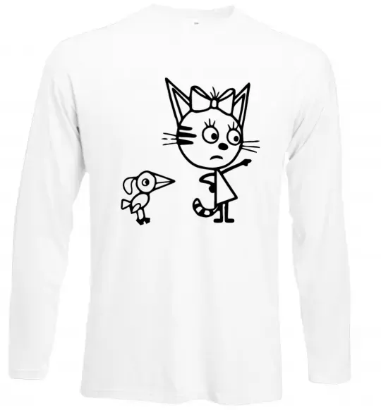 Лонгслив Три кота Белый фото