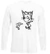 Лонгслив Три кота Белый Лонгслив Три кота Белый фото