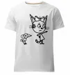 Чоловіча преміум футболка Три кота Білий фото