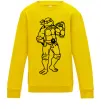 Детский Свитшот Мікеланджело з піццою Солнечно желтый фото