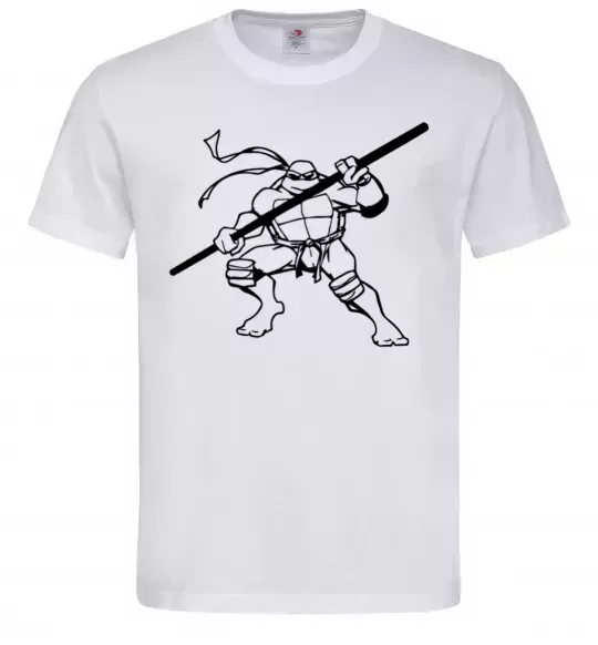 Мужская футболка Донателло черепашка Белый фото