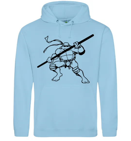 Мужская толстовка (худи) Донателло черепашка Голубой фото