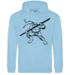 Мужская толстовка (худи) Донателло черепашка Голубой фото