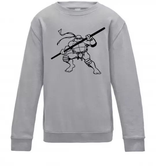 Дитячий світшот Донателло черепашка Сірий меланж фото