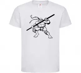 Дитяча футболка Донателло черепашка Білий фото