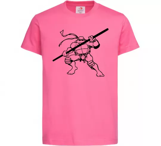 Дитяча футболка Донателло черепашка Яскраво-рожевий фото