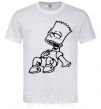 Чоловіча футболка Барт смеется Білий фото