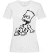 Жіноча футболка Барт смеется Білий фото