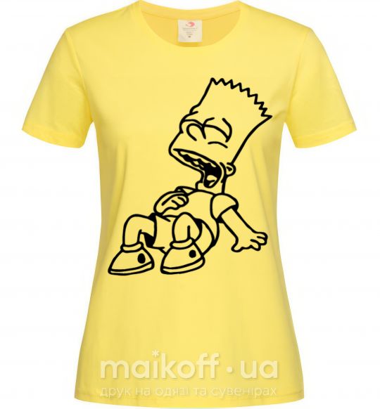 Жіноча футболка Барт смеется Лимонний фото