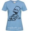 Женская футболка Барт смеется Голубой фото