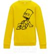 Дитячий світшот Барт смеется Сонячно жовтий фото