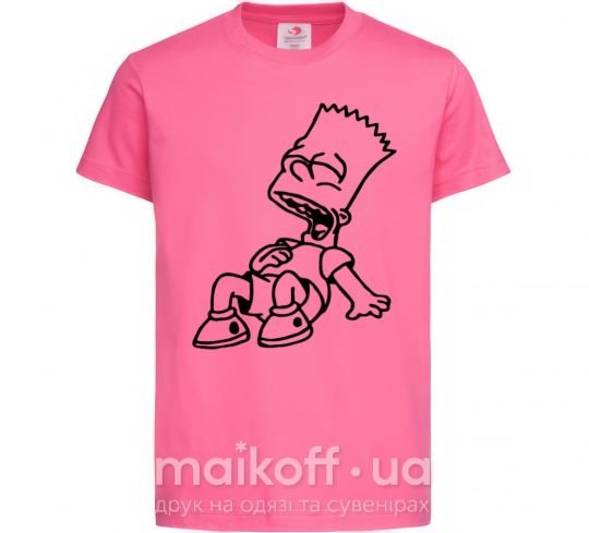 Детская футболка Барт смеется Ярко-розовый фото
