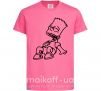 Дитяча футболка Барт смеется Яскраво-рожевий фото