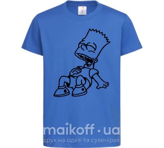 Дитяча футболка Барт смеется Яскраво-синій фото