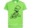 Дитяча футболка Барт смеется Лаймовий фото