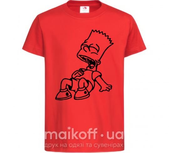 Детская футболка Барт смеется Красный фото