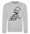 Свитшот Барт смеется Серый меланж фото