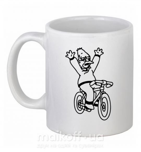 Чашка керамічна Дед Симпсон на велике Білий фото