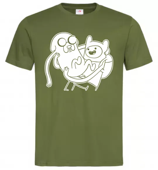 Чоловіча футболка Пригоди Оливковий фото