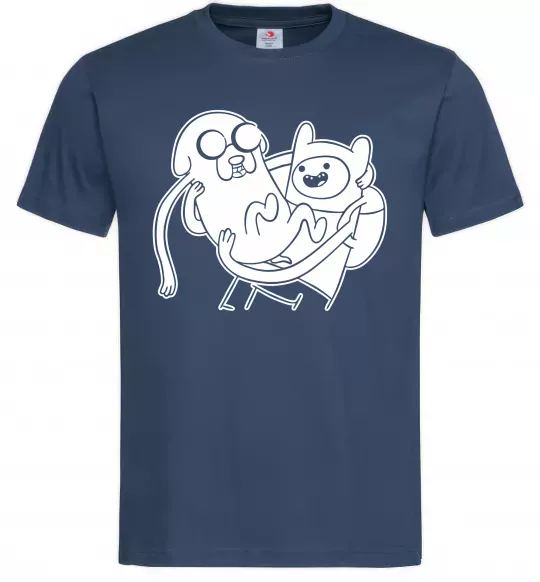 Чоловіча футболка Пригоди Темно-синій фото