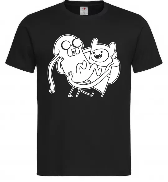 Чоловіча футболка Пригоди Чорний фото