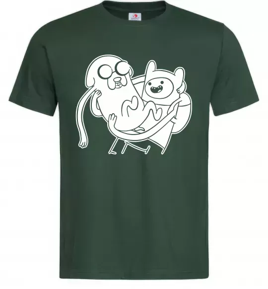 Чоловіча футболка Пригоди Темно-зелений фото