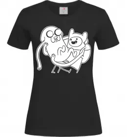 Женская футболка Пригоди Черный фото