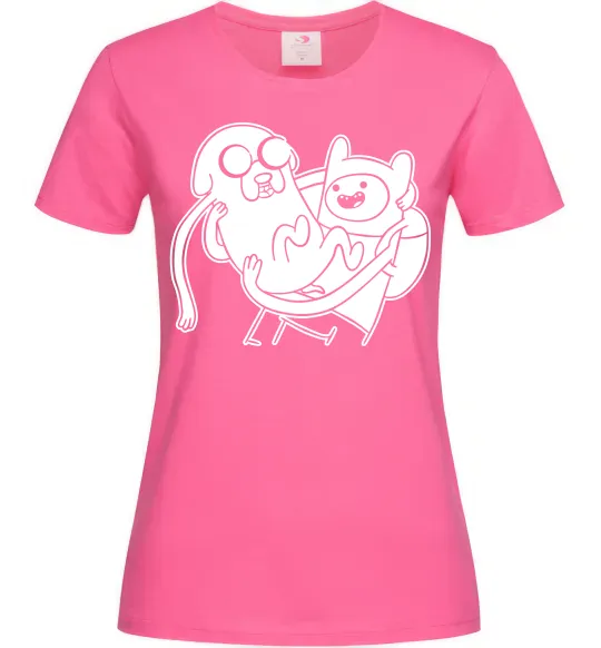 Женская футболка Пригоди Ярко-розовый фото