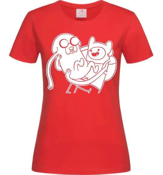 Женская футболка Пригоди Красный фото