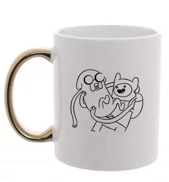 Чашка с цветной ручкой Пригоди Золото фото