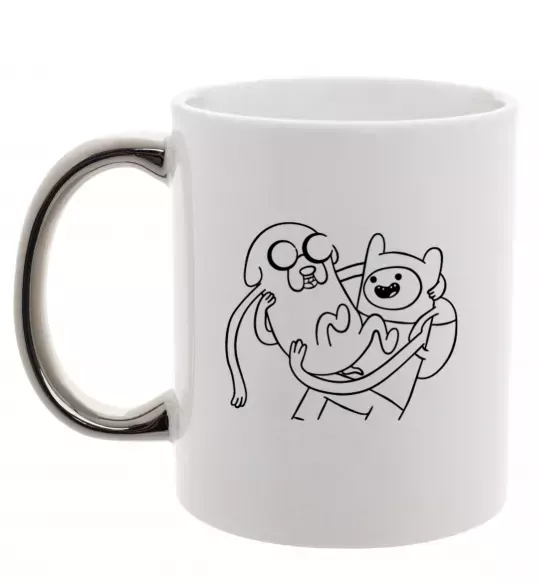 Чашка с цветной ручкой Пригоди Серебро фото