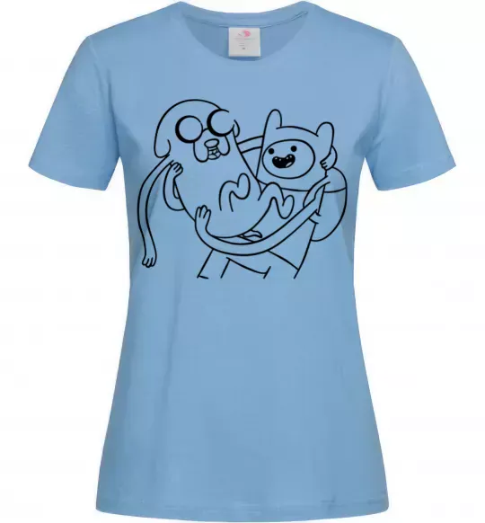 Женская футболка Пригоди Голубой фото