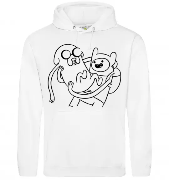 Мужская толстовка (худи) Пригоди Белый фото