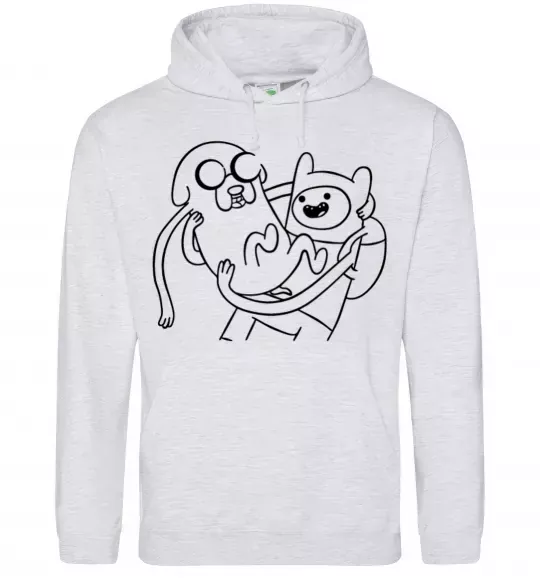 Мужская толстовка (худи) Пригоди Серый меланж фото