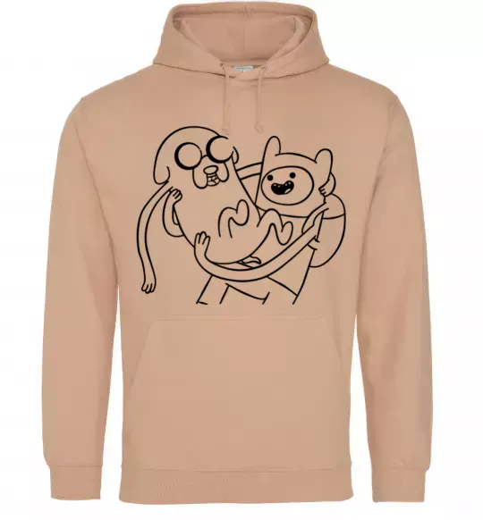 Мужская толстовка (худи) Пригоди Песочный фото