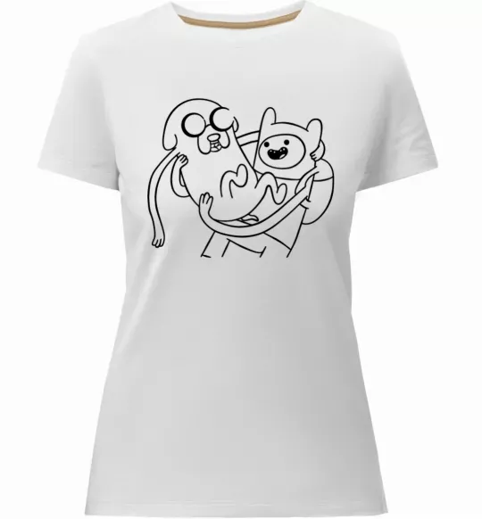 Жіноча преміум футболка Пригоди Білий фото