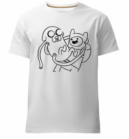 Чоловіча преміум футболка Пригоди Білий фото