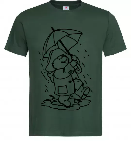 Мужская футболка Падінгтон з парасолею Темно-зеленый фото